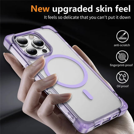 For iPhone 16 Pro Max Case Compatible with MagSafe Reinforced Corners TPU + Acrylic Back Cover