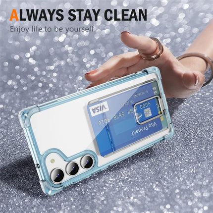For Samsung Galaxy S23 Case Reinforced Corners TPU + Acrylic Phone Cover with Kickstand Card Holder
