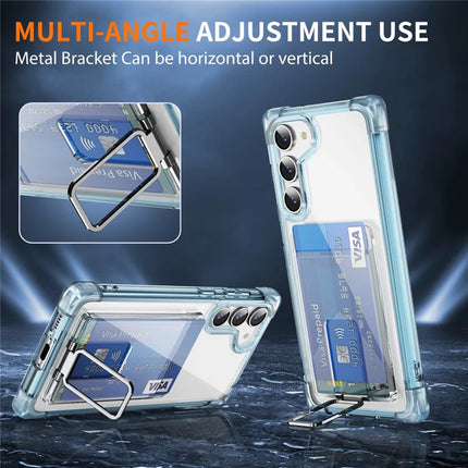 For Samsung Galaxy S23 Case Reinforced Corners TPU + Acrylic Phone Cover with Kickstand Card Holder
