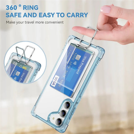 For Samsung Galaxy S23 Case Reinforced Corners TPU + Acrylic Phone Cover with Kickstand Card Holder