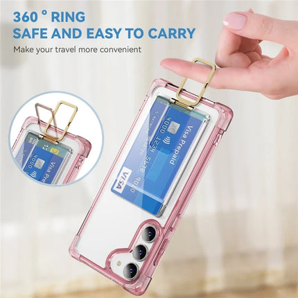 For Samsung Galaxy S23 Case Reinforced Corners TPU + Acrylic Phone Cover with Kickstand Card Holder