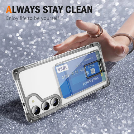 For Samsung Galaxy S23 Case Reinforced Corners TPU + Acrylic Phone Cover with Kickstand Card Holder