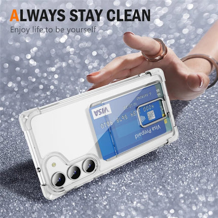 For Samsung Galaxy S23 Case Reinforced Corners TPU + Acrylic Phone Cover with Kickstand Card Holder
