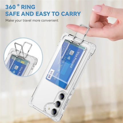 For Samsung Galaxy S23 Case Reinforced Corners TPU + Acrylic Phone Cover with Kickstand Card Holder