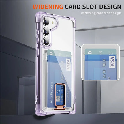 For Samsung Galaxy S23 Case Reinforced Corners TPU + Acrylic Phone Cover with Kickstand Card Holder