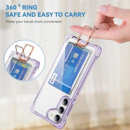 For Samsung Galaxy S23 Case Reinforced Corners TPU + Acrylic Phone Cover with Kickstand Card Holder
