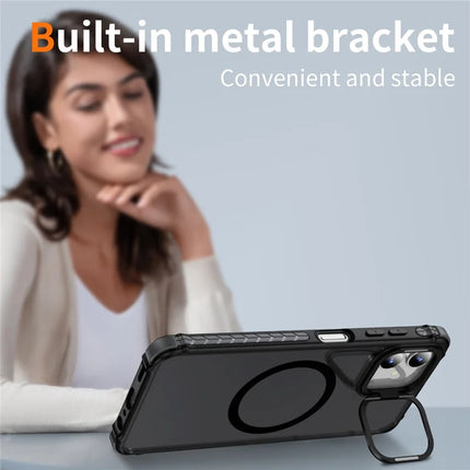 For Samsung Galaxy A05 4G Case with Lens Kickstand Matte Phone Back Cover Compatible with MagSafe