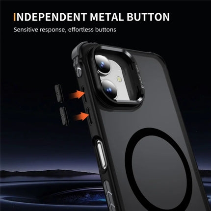 For Samsung Galaxy A05 4G Case with Lens Kickstand Matte Phone Back Cover Compatible with MagSafe