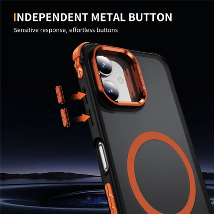 For Samsung Galaxy A05 4G Case with Lens Kickstand Matte Phone Back Cover Compatible with MagSafe