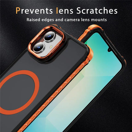 For Samsung Galaxy A05 4G Case with Lens Kickstand Matte Phone Back Cover Compatible with MagSafe