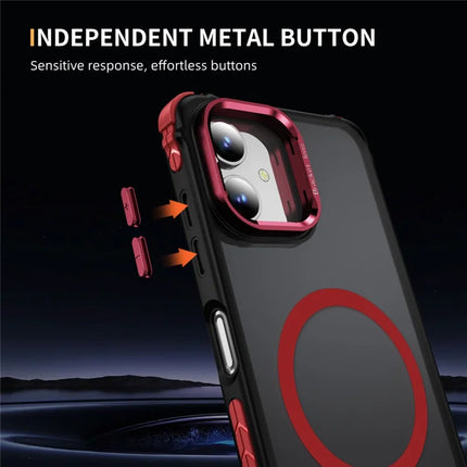 For Samsung Galaxy A05 4G Case with Lens Kickstand Matte Phone Back Cover Compatible with MagSafe