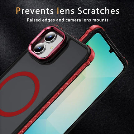 For Samsung Galaxy A05 4G Case with Lens Kickstand Matte Phone Back Cover Compatible with MagSafe