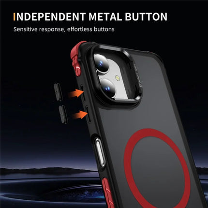 For Samsung Galaxy A05 4G Case with Lens Kickstand Matte Phone Back Cover Compatible with MagSafe