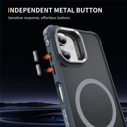 For Samsung Galaxy A05 4G Case with Lens Kickstand Matte Phone Back Cover Compatible with MagSafe