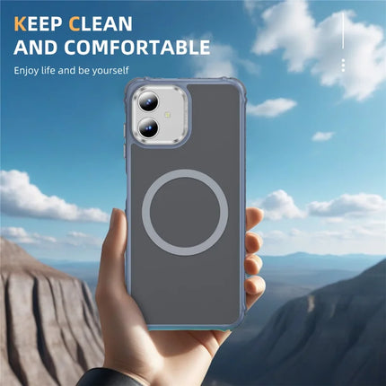 For Samsung Galaxy A05 4G Case with Lens Kickstand Matte Phone Back Cover Compatible with MagSafe