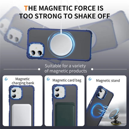 For Samsung Galaxy A05 4G Case with Lens Kickstand Matte Phone Back Cover Compatible with MagSafe