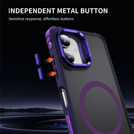 For Samsung Galaxy A05 4G Case with Lens Kickstand Matte Phone Back Cover Compatible with MagSafe