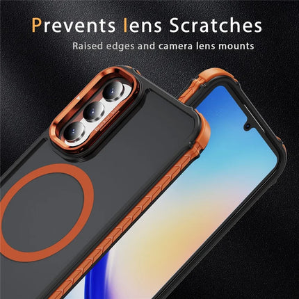 For Samsung Galaxy A05s 4G Case with Lens Kickstand Matte Phone Back Cover Compatible with MagSafe