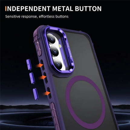 For Samsung Galaxy A05s 4G Case with Lens Kickstand Matte Phone Back Cover Compatible with MagSafe