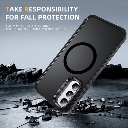 For Samsung Galaxy A05s 4G Case with Lens Kickstand Matte Phone Back Cover Compatible with MagSafe