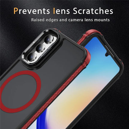 For Samsung Galaxy A05s 4G Case with Lens Kickstand Matte Phone Back Cover Compatible with MagSafe
