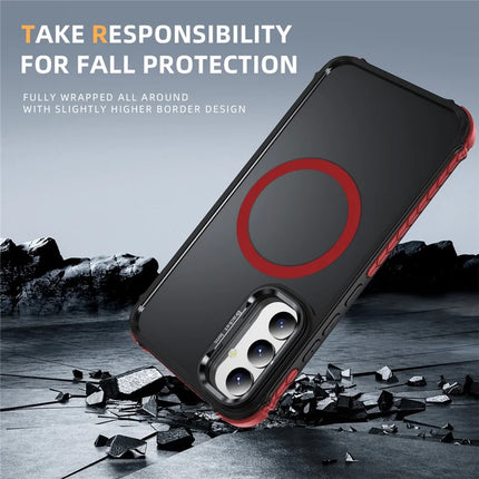 For Samsung Galaxy A05s 4G Case with Lens Kickstand Matte Phone Back Cover Compatible with MagSafe