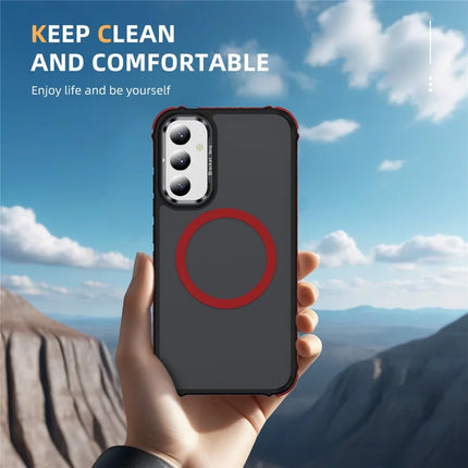 For Samsung Galaxy A05s 4G Case with Lens Kickstand Matte Phone Back Cover Compatible with MagSafe