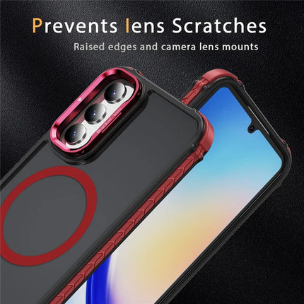 For Samsung Galaxy A05s 4G Case with Lens Kickstand Matte Phone Back Cover Compatible with MagSafe