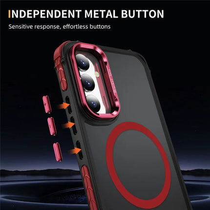 For Samsung Galaxy A05s 4G Case with Lens Kickstand Matte Phone Back Cover Compatible with MagSafe