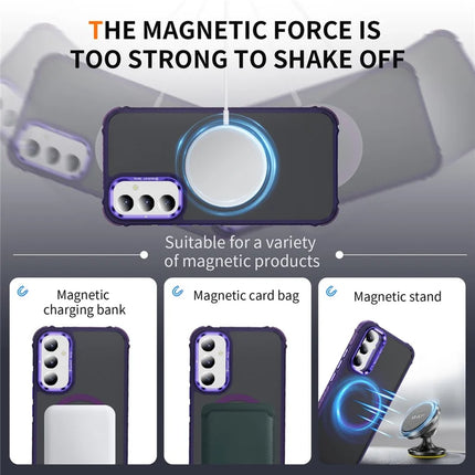 For Samsung Galaxy A05s 4G Case with Lens Kickstand Matte Phone Back Cover Compatible with MagSafe