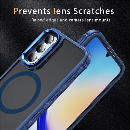 For Samsung Galaxy A05s 4G Case with Lens Kickstand Matte Phone Back Cover Compatible with MagSafe