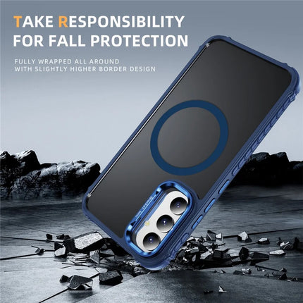 For Samsung Galaxy A05s 4G Case with Lens Kickstand Matte Phone Back Cover Compatible with MagSafe