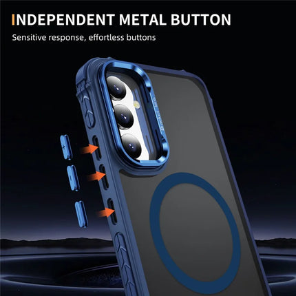 For Samsung Galaxy A05s 4G Case with Lens Kickstand Matte Phone Back Cover Compatible with MagSafe
