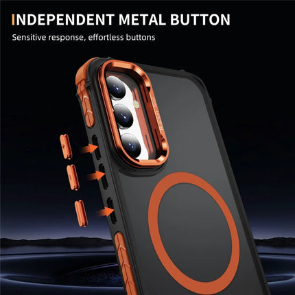 For Samsung Galaxy A54 5G Case with Lens Kickstand Matte Phone Back Cover Compatible with MagSafe