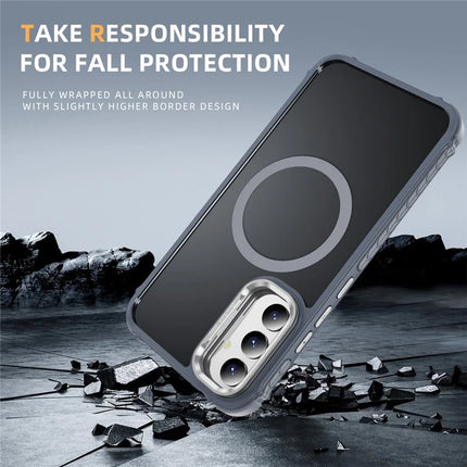 For Samsung Galaxy A54 5G Case with Lens Kickstand Matte Phone Back Cover Compatible with MagSafe