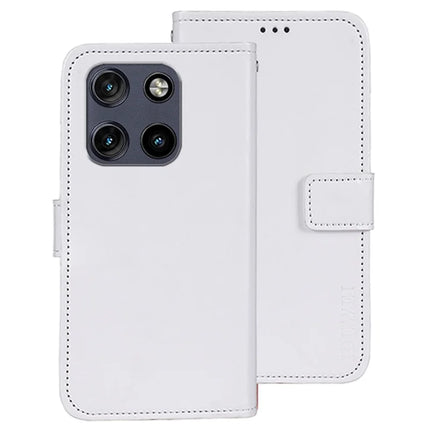 IDEWEI For Motorola Moto G Stylus 5G (2025) Stand Case Crazy Horse Texture Leather Phone Cover - White