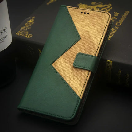 IDEWEI For Motorola Moto G Stylus 5G (2025) Case Card Slots Splicing Color Leather Phone Cover