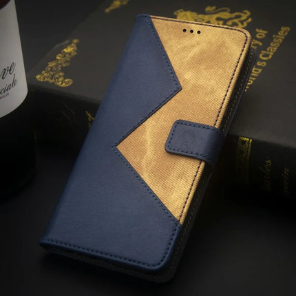 IDEWEI For Motorola Moto G Stylus 5G (2025) Case Card Slots Splicing Color Leather Phone Cover