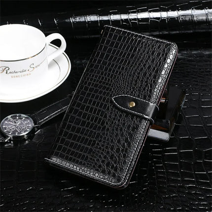 IDEWEI For Motorola Moto G Stylus 5G (2025) Case Crocodile Texture PU Leather Flip Phone Cover