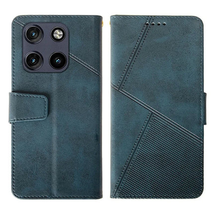 IDEWEI For Motorola Moto G Stylus 5G (2025) Case Leather Wallet Phone Cover Stand Calf Texture - Blue