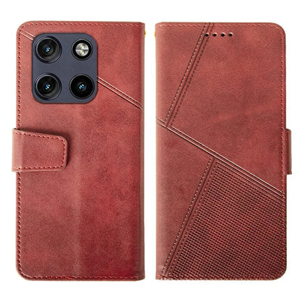 IDEWEI For Motorola Moto G Stylus 5G (2025) Case Leather Wallet Phone Cover Stand Calf Texture - Red