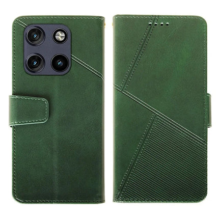 IDEWEI For Motorola Moto G Stylus 5G (2025) Case Leather Wallet Phone Cover Stand Calf Texture - Green