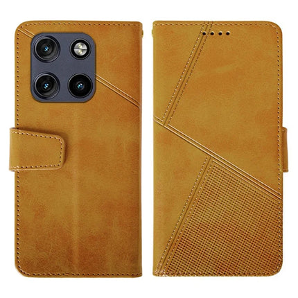 IDEWEI For Motorola Moto G Stylus 5G (2025) Case Leather Wallet Phone Cover Stand Calf Texture - Brown