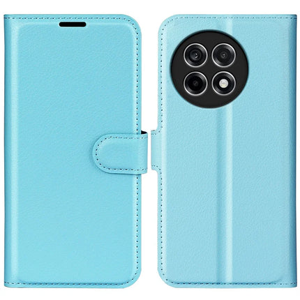 For OnePlus Ace 5 Pro 5G / Ace 5 5G / 13R 5G Case Litchi Texture Shockproof Leather Wallet Phone Cover - Blue