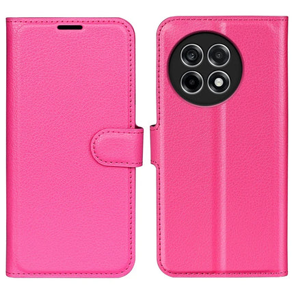 For OnePlus Ace 5 Pro 5G / Ace 5 5G / 13R 5G Case Litchi Texture Shockproof Leather Wallet Phone Cover - Rose