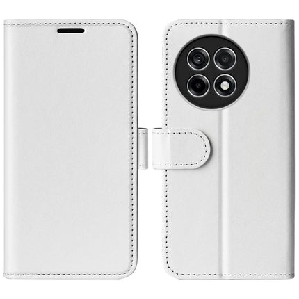 For OnePlus Ace 5 Pro 5G Wallet Case Crazy Horse Texture Stand Leather Phone Cover - White