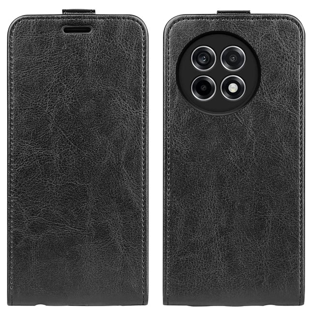 For OnePlus Ace 5 Pro 5G Case with Card Slots Vertical Flip Leather Phone Cover - Black