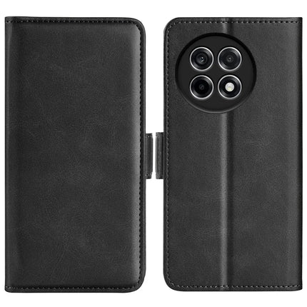 For OnePlus Ace 5 Pro 5G Stand Case Calf Texture Leather Wallet Phone Cover - Black