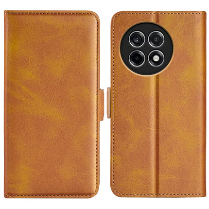 For OnePlus Ace 5 Pro 5G Stand Case Calf Texture Leather Wallet Phone Cover - Yellow