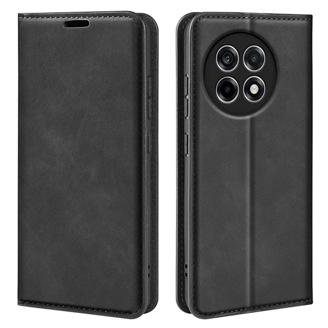 For OnePlus Ace 5 Pro 5G Case Skin Touch Leather Wallet Phone Cover - Black